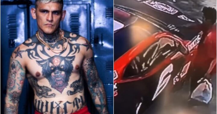 VIDEO: Grafitero pinta el auto del peleador Ricardo ‘El Loco’ Arreola por bromear y se gana una una paliza