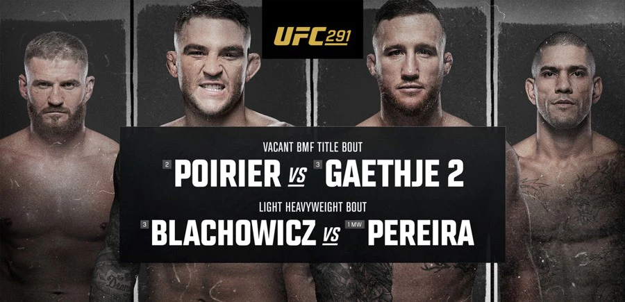 UFC-291-poirier vs gaethje pster en vivo gratis