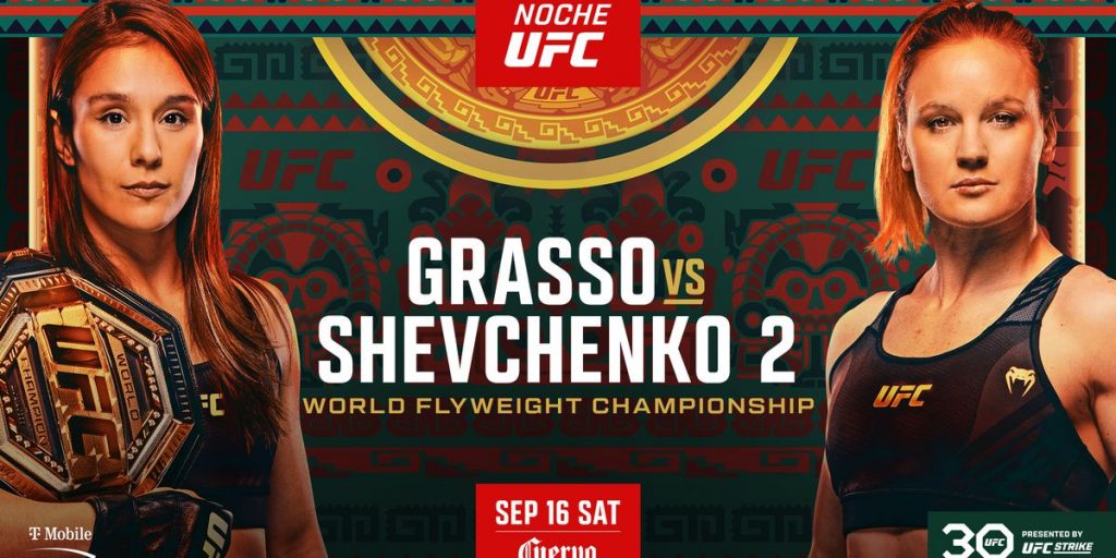 Noche de UFC Alexa Grasso vs. Valentina Shevchenko cartelera, horario